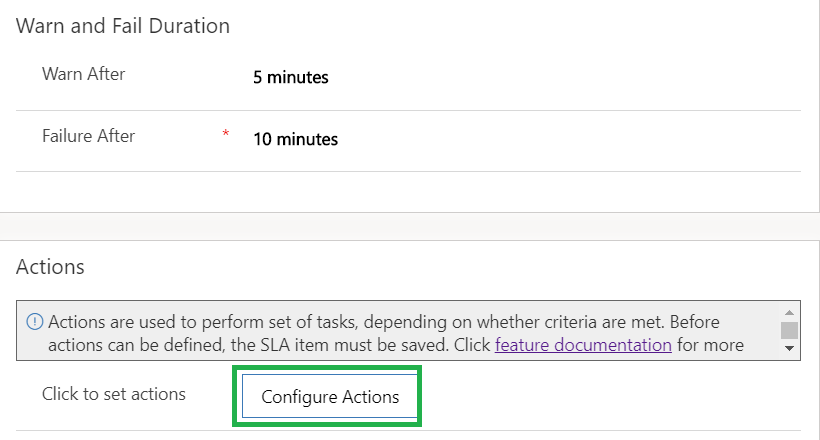 Use Power Automate in SLA to configure Actions