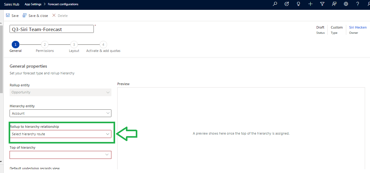 Sales Forecast Projection in Dynamics 365 CRM