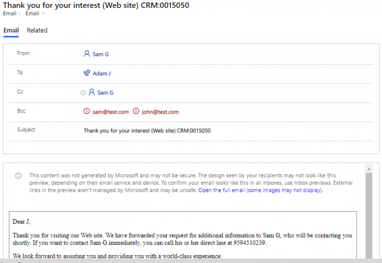 Power automate send an email using the email template part 1 microsoft dynamics 365 crm 
