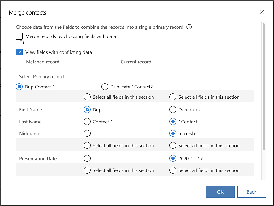 Merge Accounts / Contacts / Leads in Dynamics 365 CRM If You are Prompted for a Duplicate Record Right There!