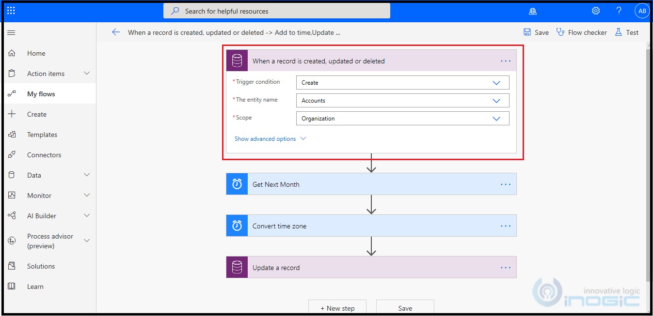 Find next month and previous month using Microsoft flow