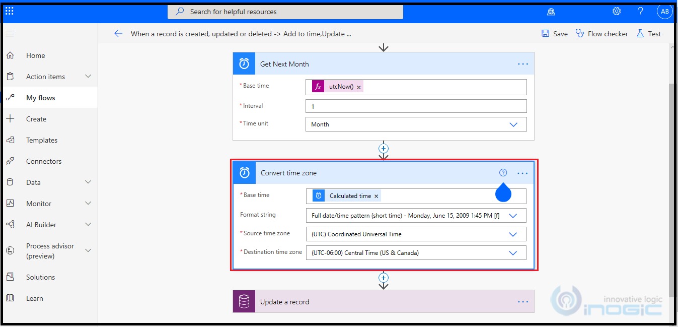 Find next month and previous month using Microsoft flow