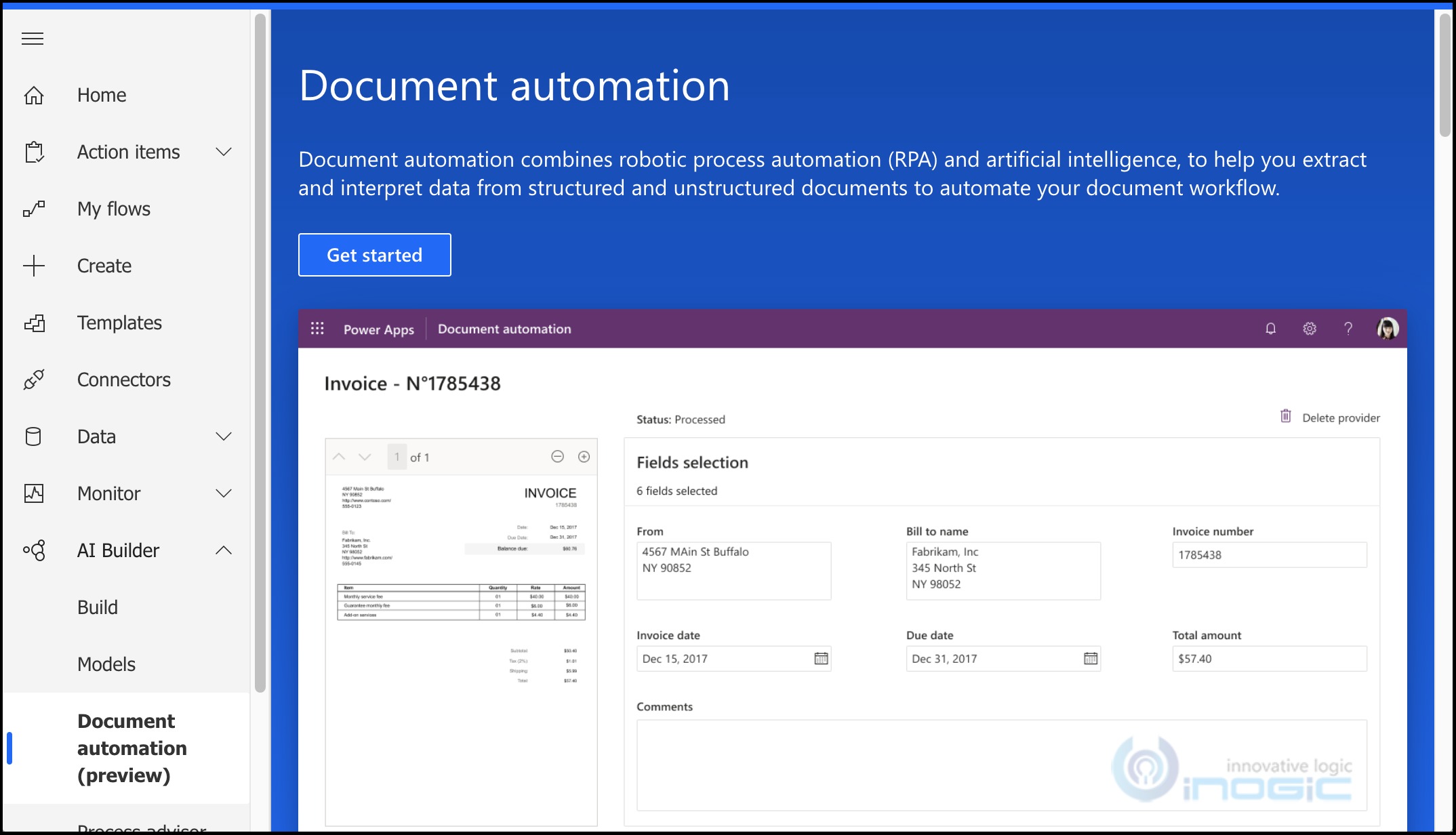 Form processing. Microsoft docs. Power automate ai Builder. Document Automation. Документ Майкрософт.