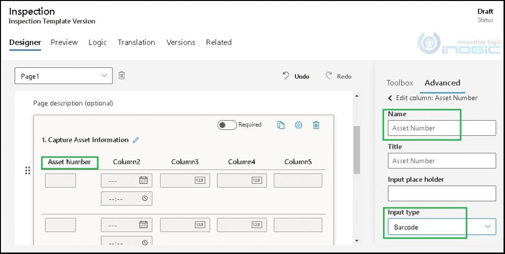 Matrix Dynamic Component within Inspections for Dynamics 365 Field