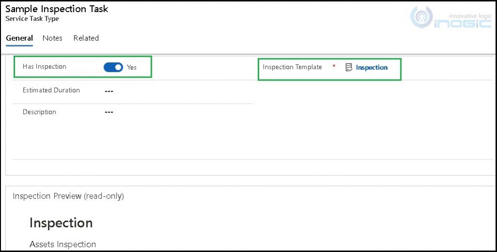 9Matrix (Dynamic) Component within Inspections for Dynamics 365 Field