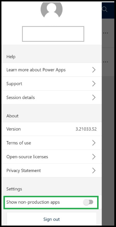 Show Non-Production apps within Field Service (Dynamics 365) mobile app