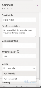 New Command bar designer using PowerFx for Dataverse and Dynamics 365 CRM apps now in Preview