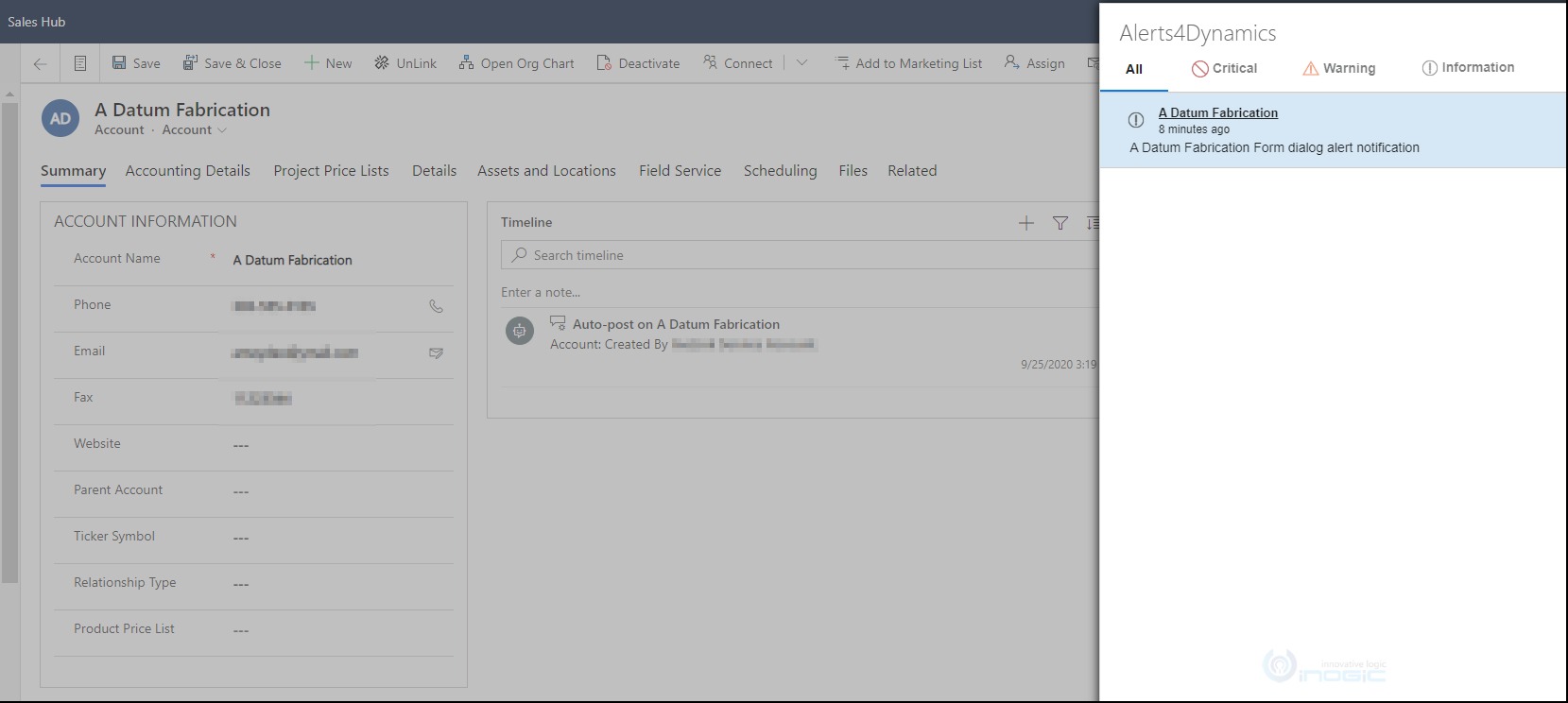 Alerts Notifications within Dynamics 365 CRM