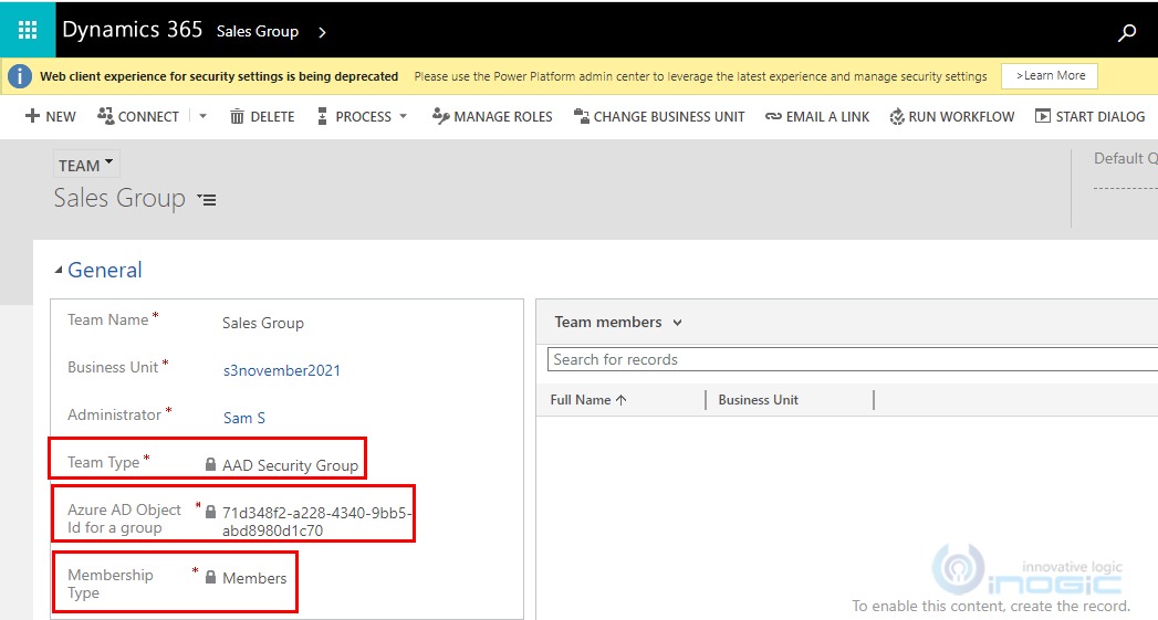 Enhance security in Dynamics 365 CRM using AAD Security Groups