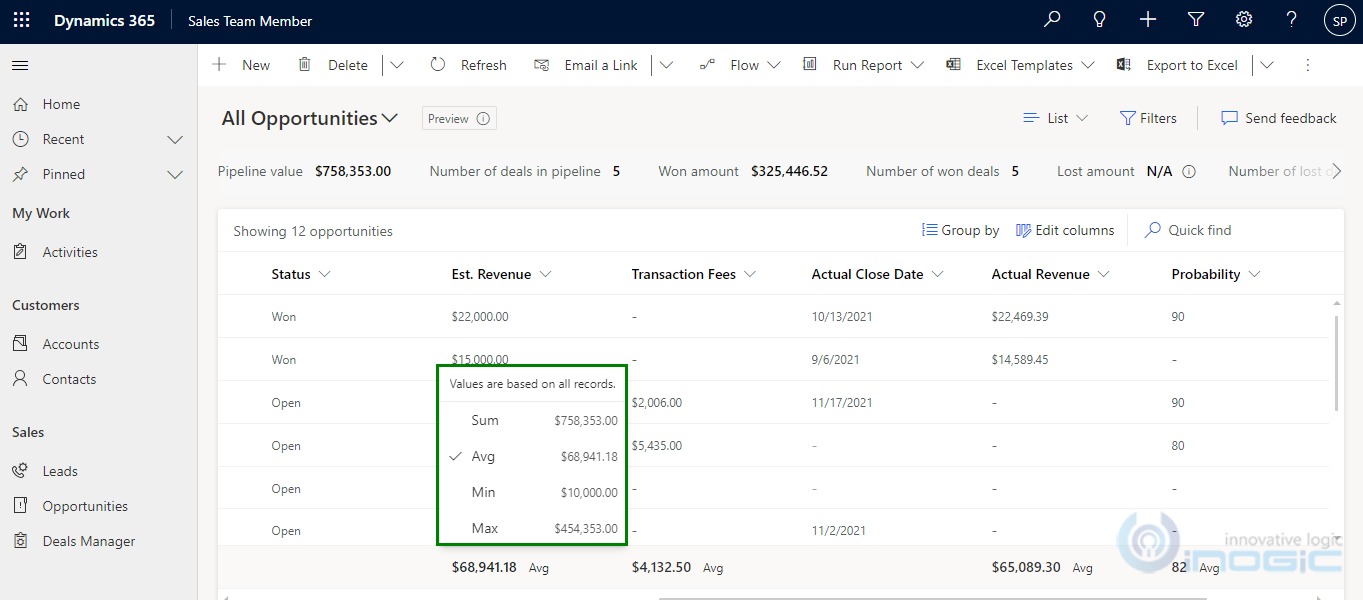 Sales in Dynamics 365 CRM