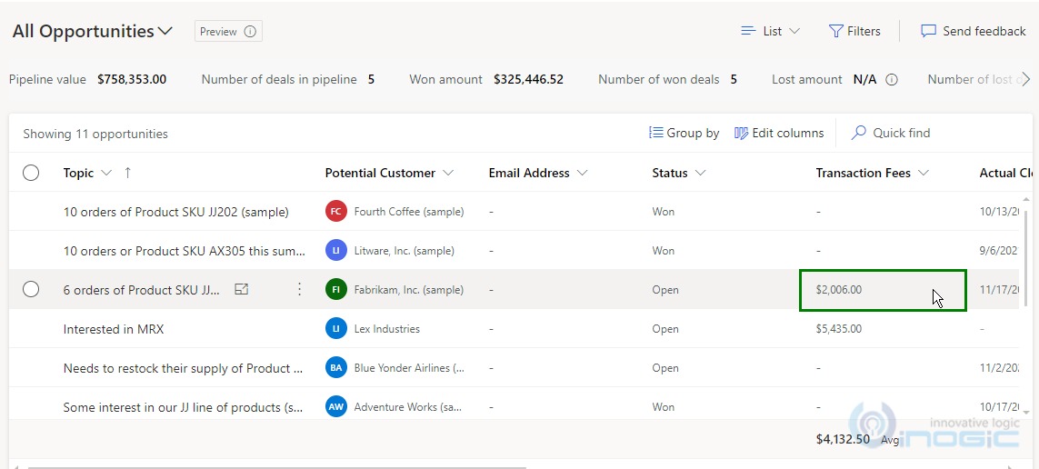 Sales in Dynamics 365 CRM