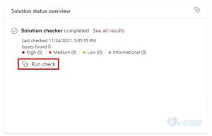 Solution Check Use of new configuration page UI in Power Apps Solution - Microsoft ...