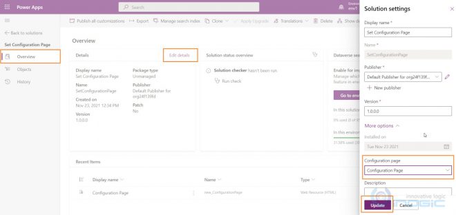Use of new configuration page UI in Power Apps Solution - Microsoft ...