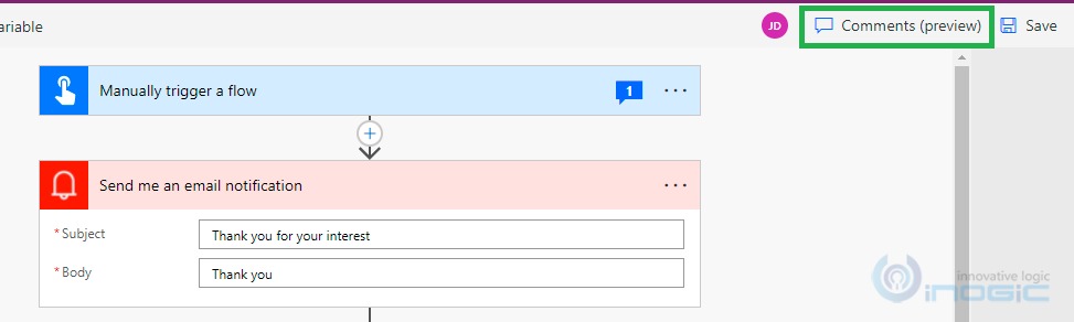 Power Automate FLOW Comments