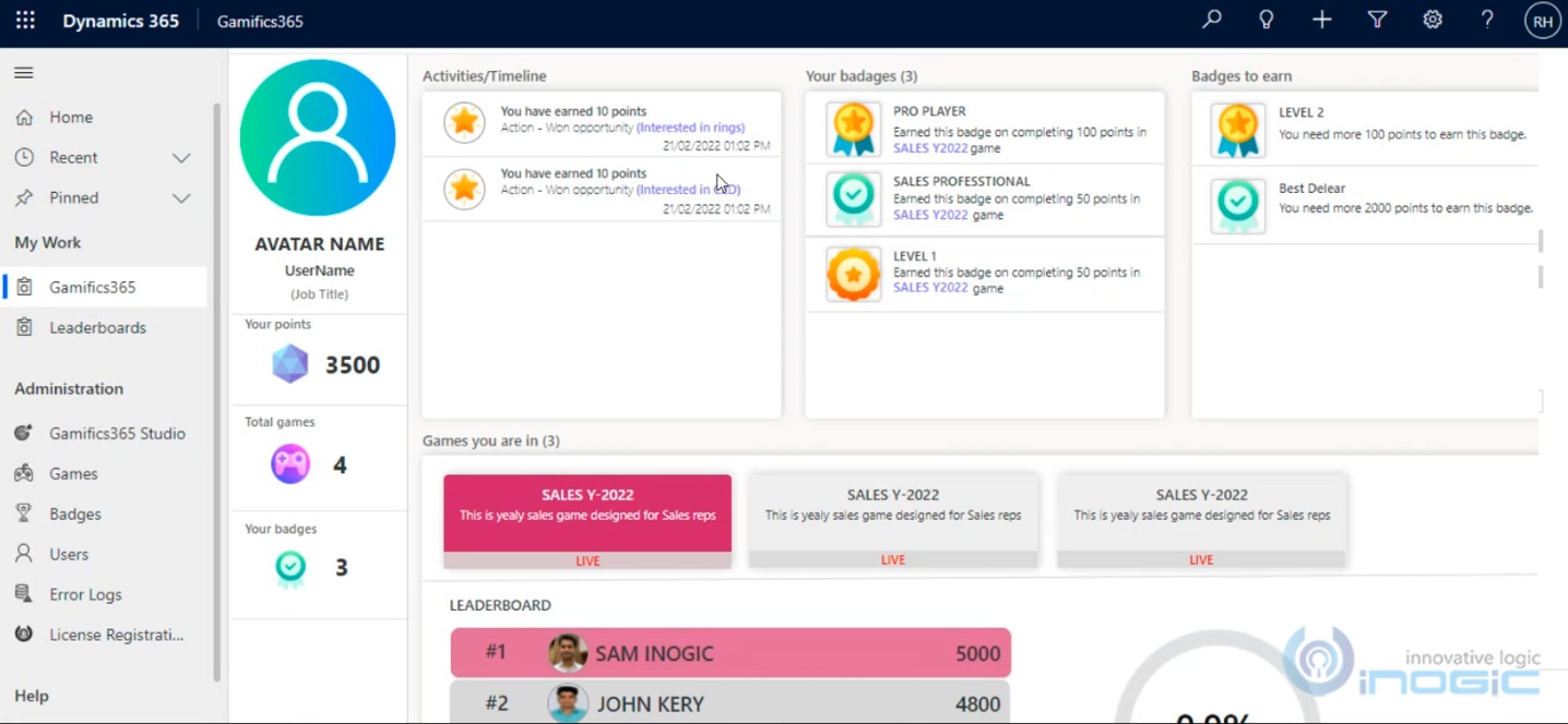 Gamification Dynamics 365