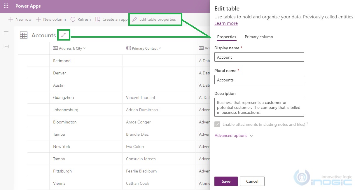 Dataverse Tables