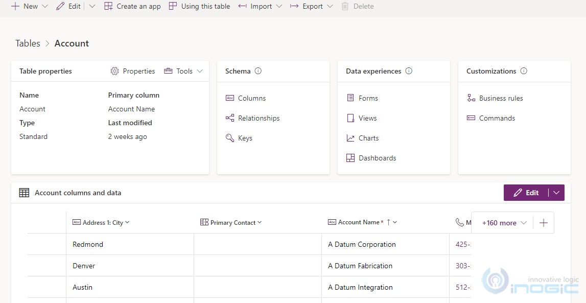 Dataverse Tables