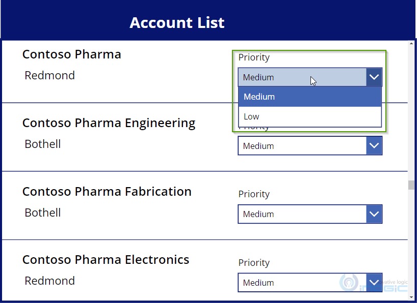 Conditionally modify the dropdown in the Canvas App