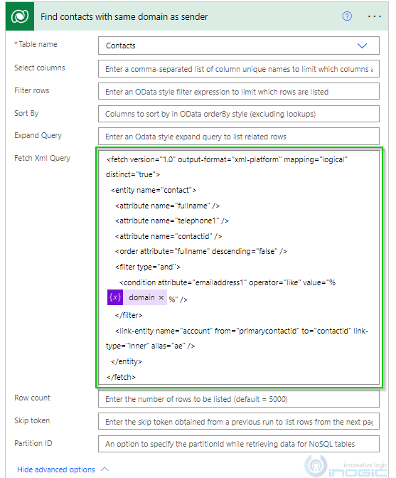 map a contact in Power Automate