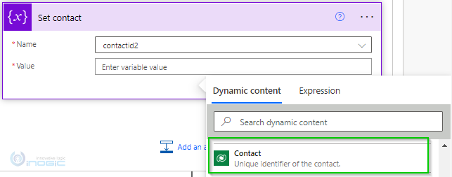 map a contact in Power Automate