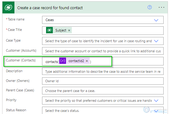 map a contact in Power Automate