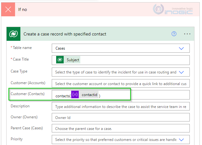 map a contact in Power Automate