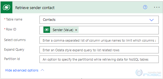 map a contact in Power Automate