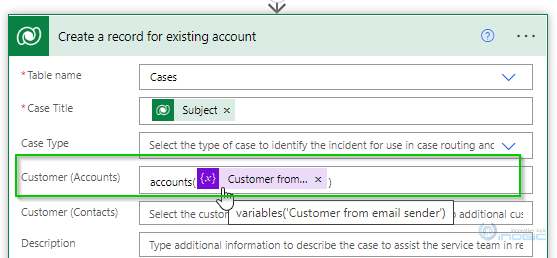 map a contact in Power Automate