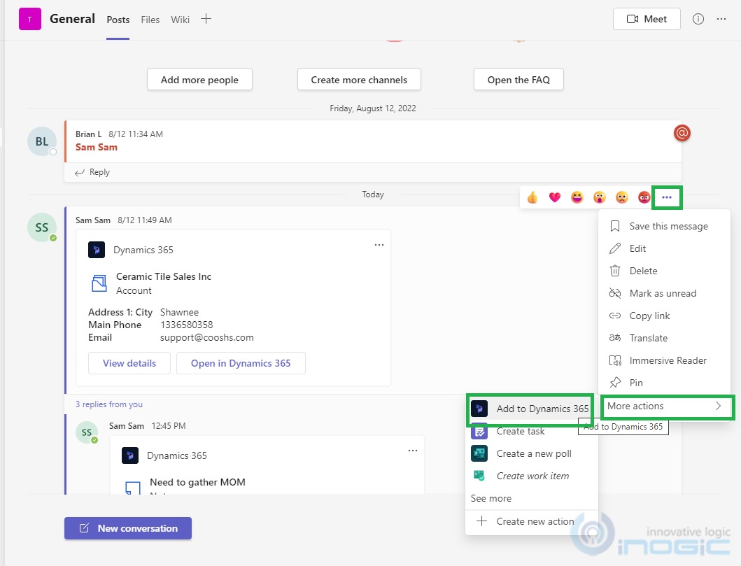 Microsoft Teams in Dynamics 365