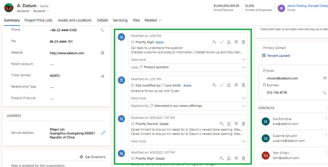 Enhanced Timeline View