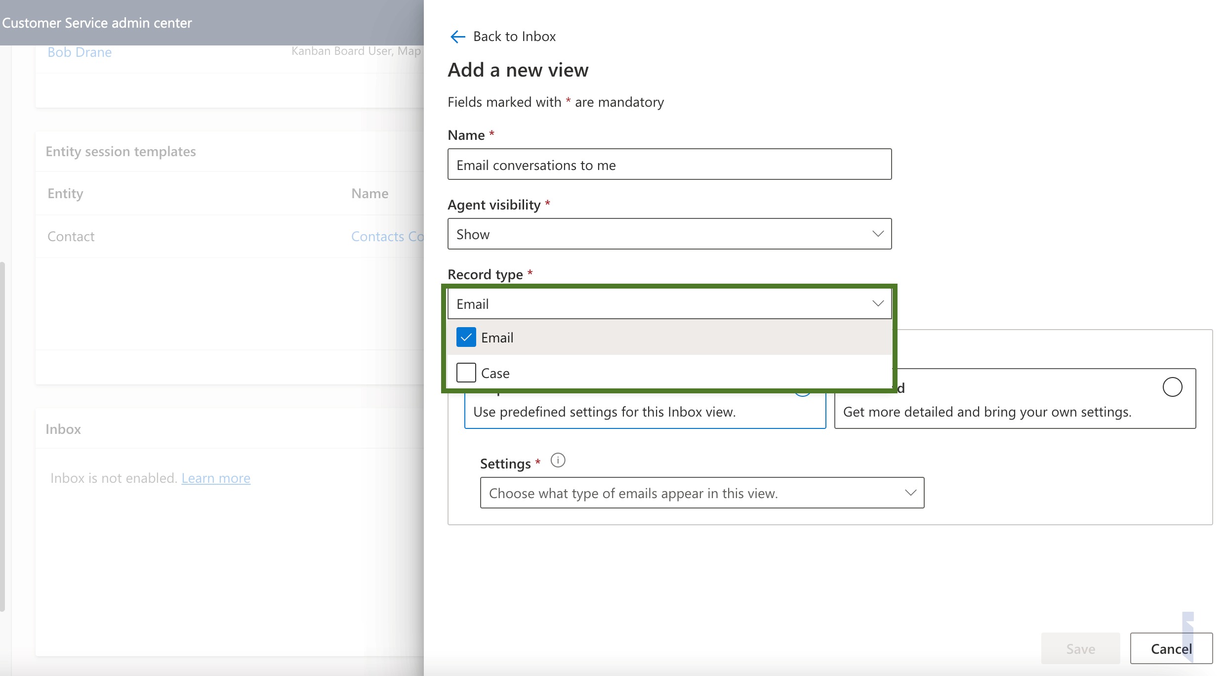 Configuring custom views