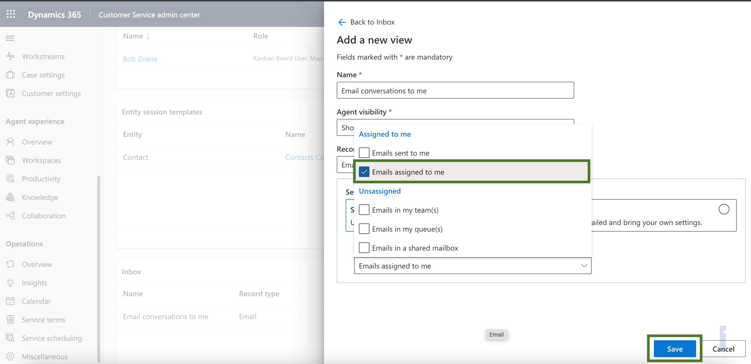 Configuring custom views