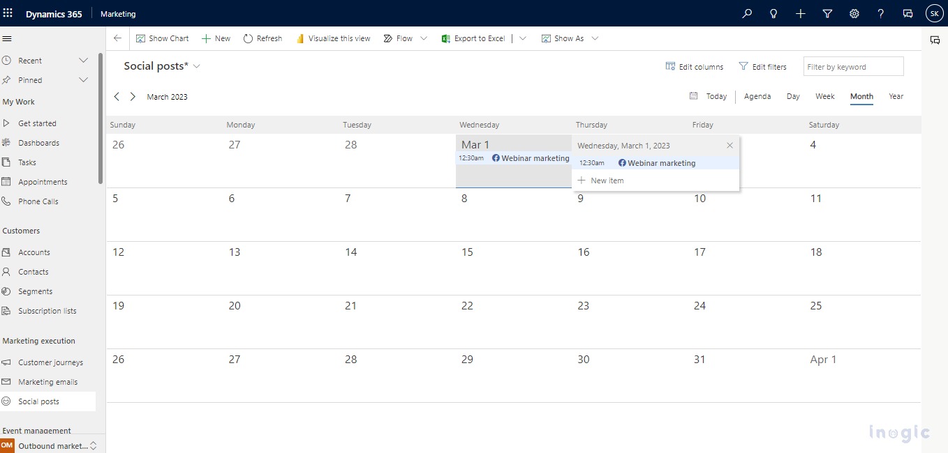 Schedule and Post Content on Social Media using Dynamics 365 Marketing