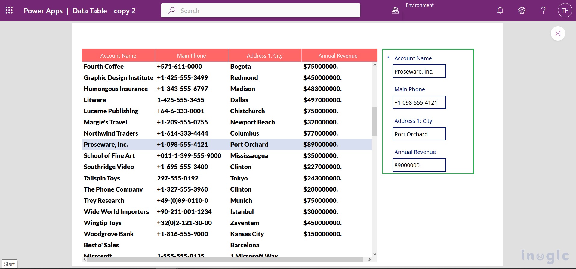 Create and edit elastic tables - Power Apps