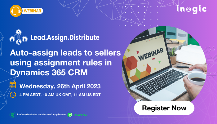 Webinar: Automatic Lead (Cases, Opportunities et al) Assignment and Distribution with Microsoft Dynamics 365 CRM! Webinar: Automatic Lead (Cases, Opportunities et al) Assignment and Distribution with Microsoft Dynamics 365 CRM!