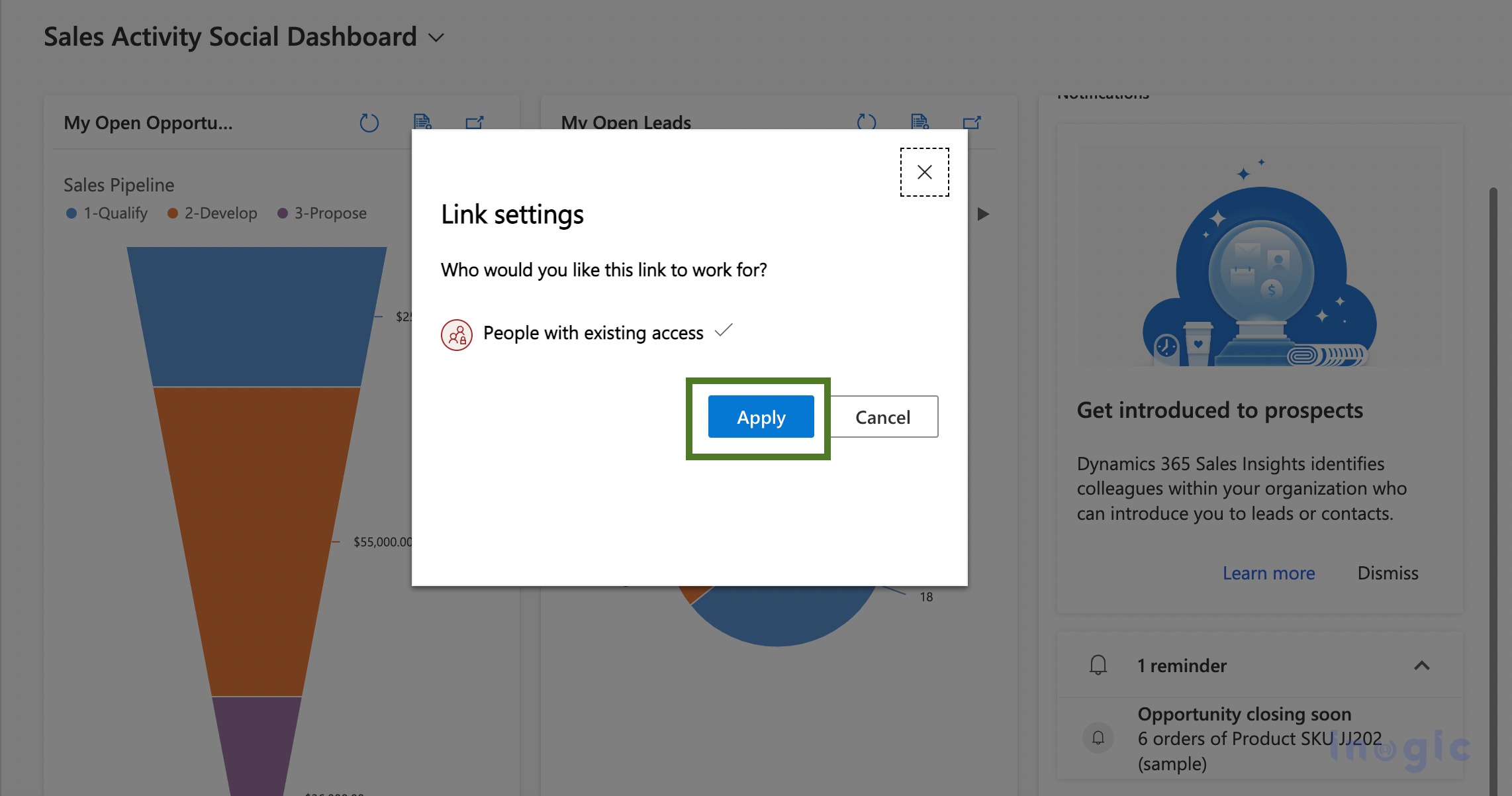 provision on Dashboards and Views