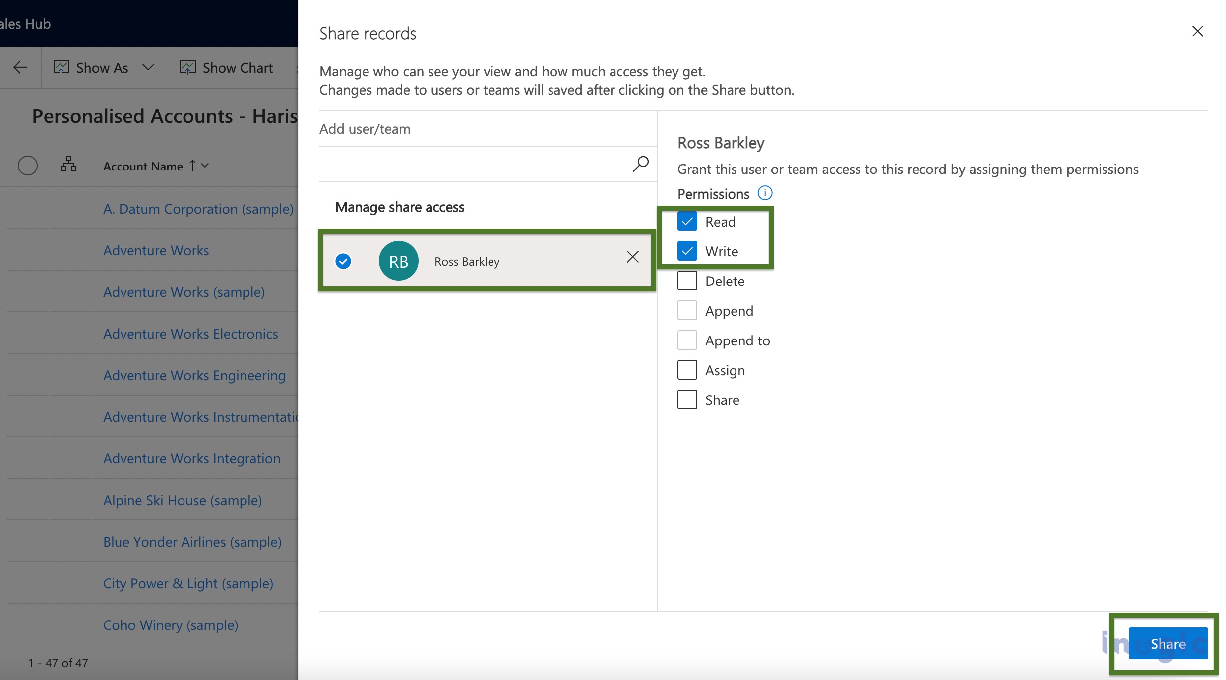 provision on Dashboards and Views