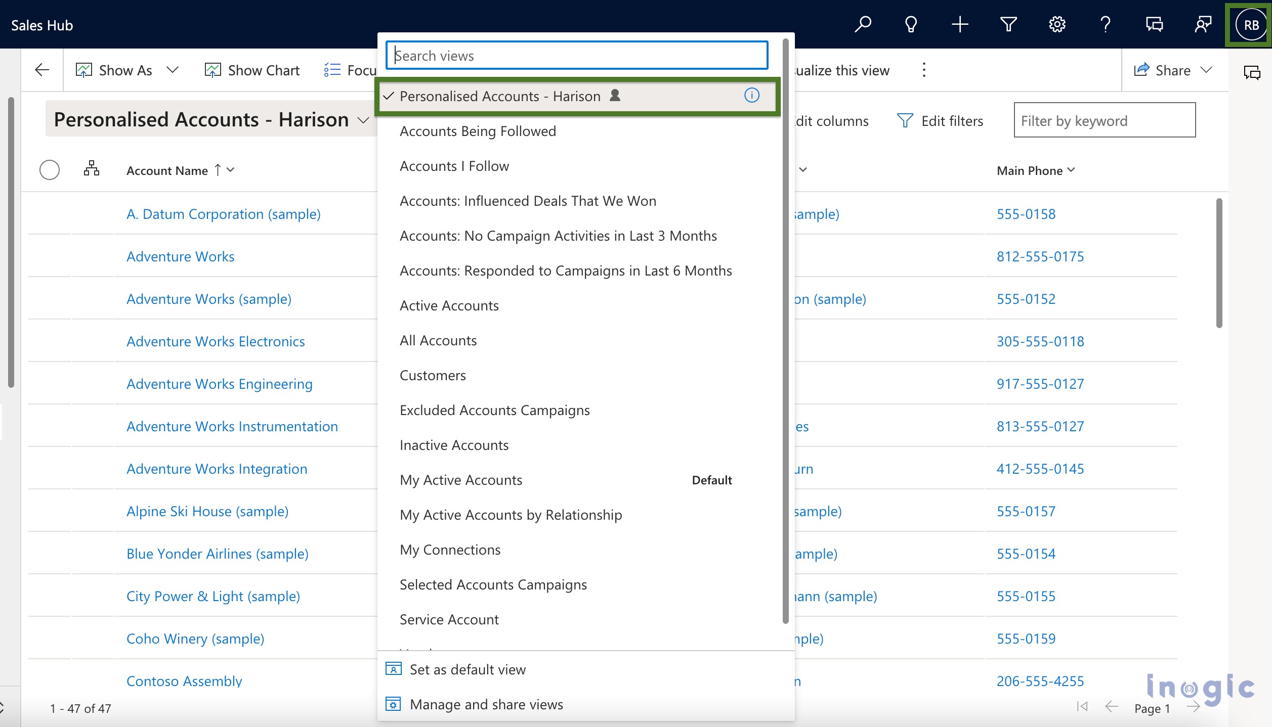 provision on Dashboards and Views