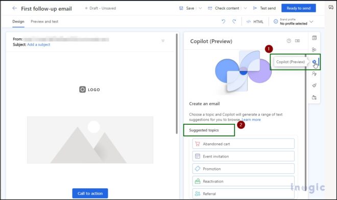 Automatic Email content suggestion using Microsoft 365 Copilot ...