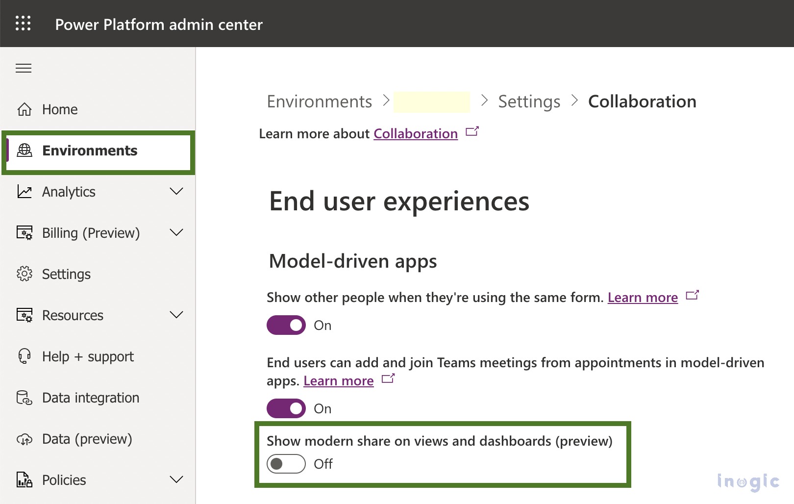 provision on Dashboards and Views