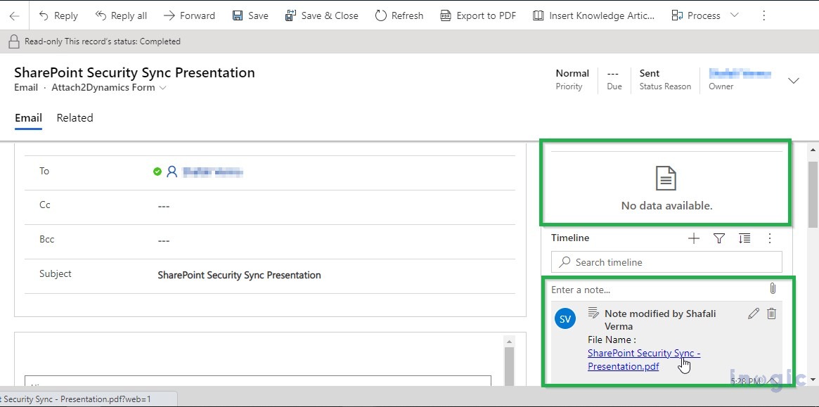 Dynamics CRM storage space