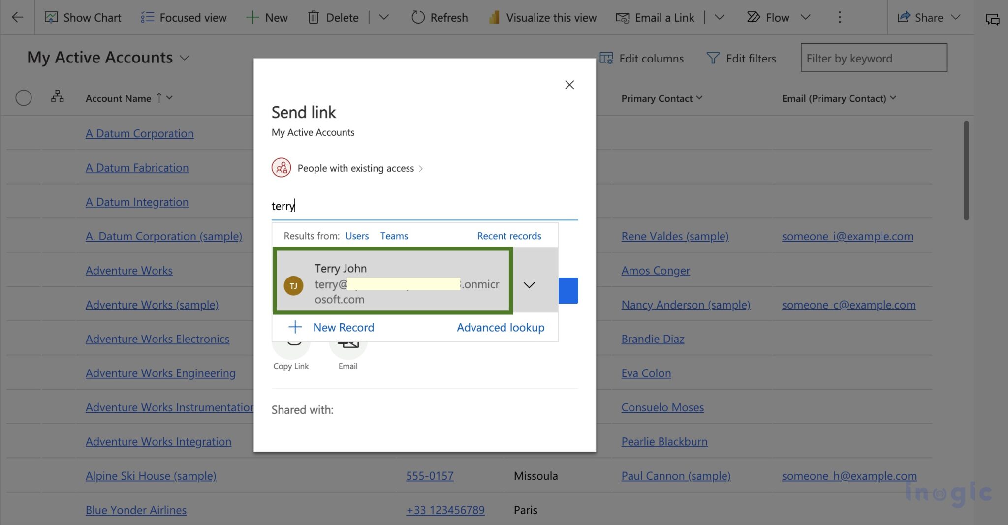 Enabling modern “Share” provision on Dashboards and Views within