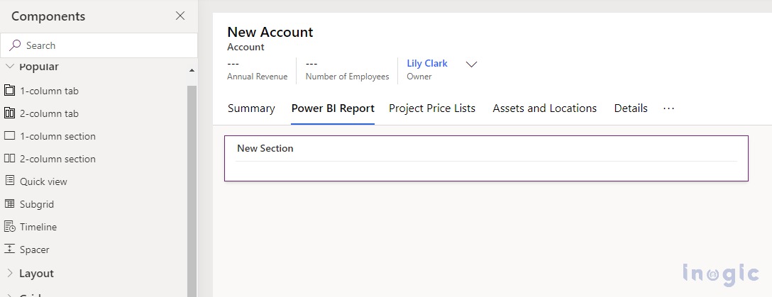 Power BI report control