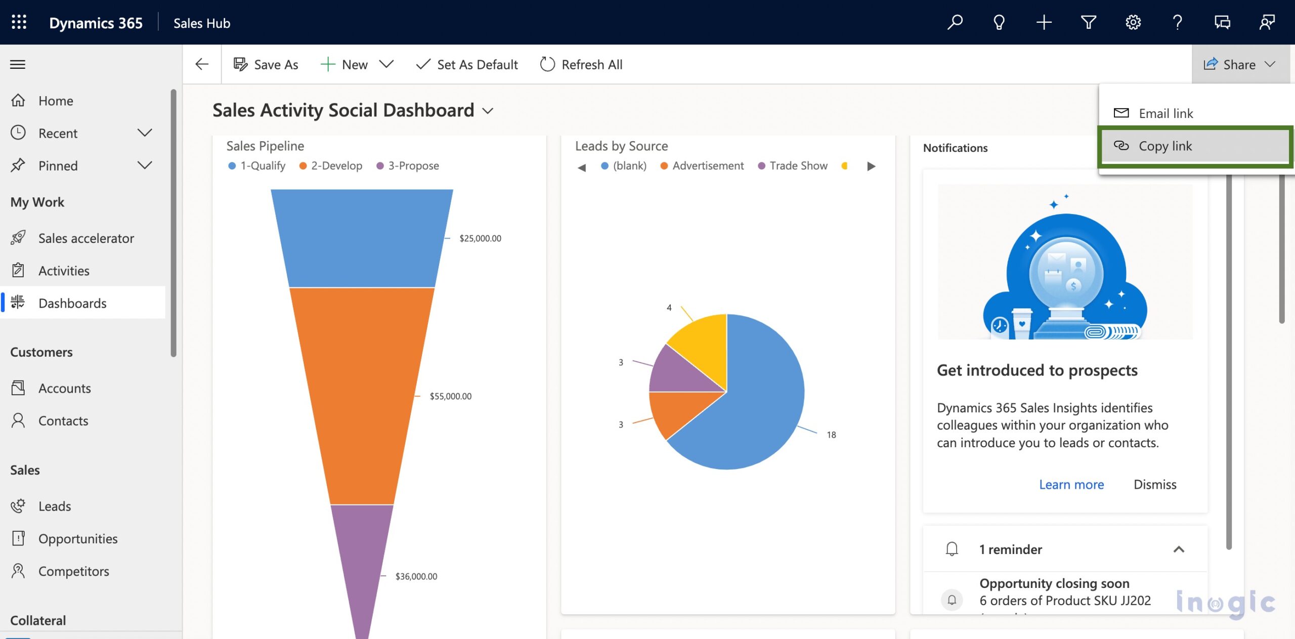 provision on Dashboards and Views