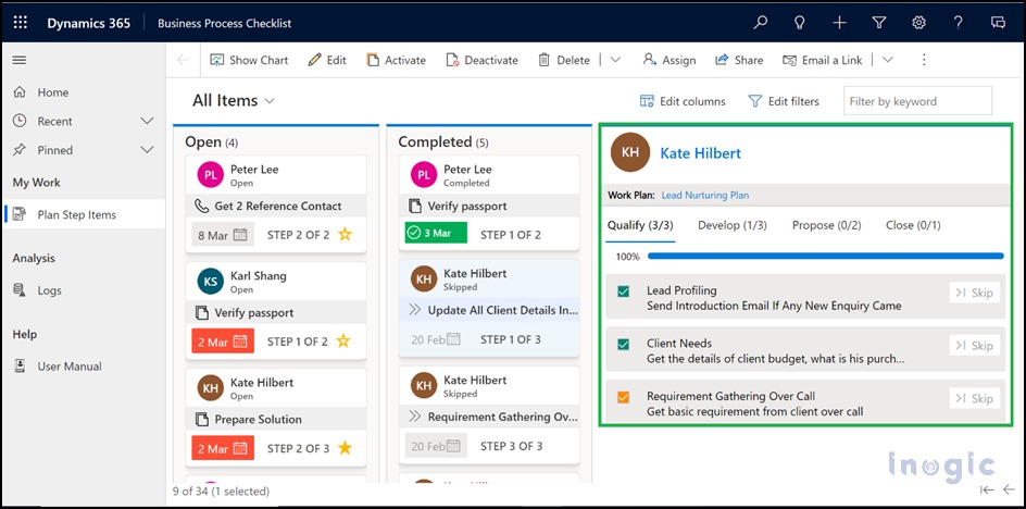 Set Playbooks for Business Process Flow