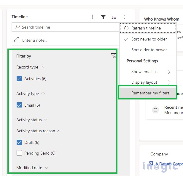 Dynamics 365 Timeline