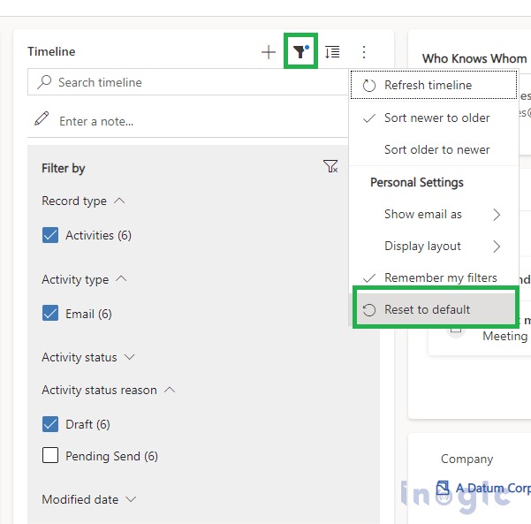 Dynamics 365 Timeline