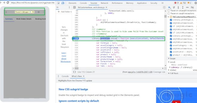 Debug the JavaScript code from Dynamics 365 Field Service Mobile App ...