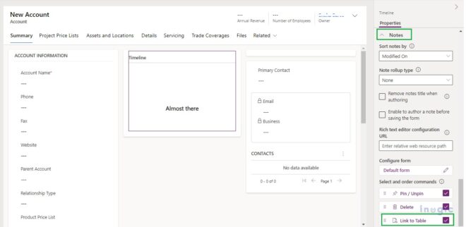 Easy linking of Notes to the Table from the Timeline with Power Apps ...