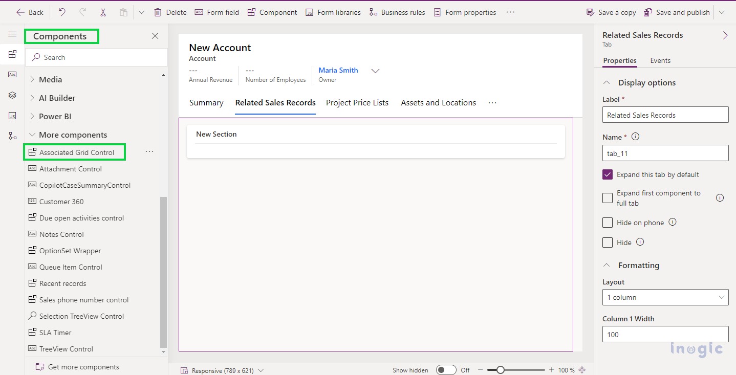 Simplify Form Design using Associated Grid Control